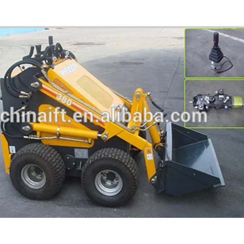 YF380 mini skid steer loader with regular standard bukcet for sale
