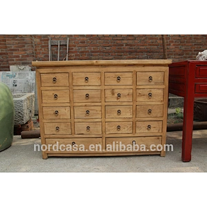 recycle pine wood chinese antique style medicine cabinet