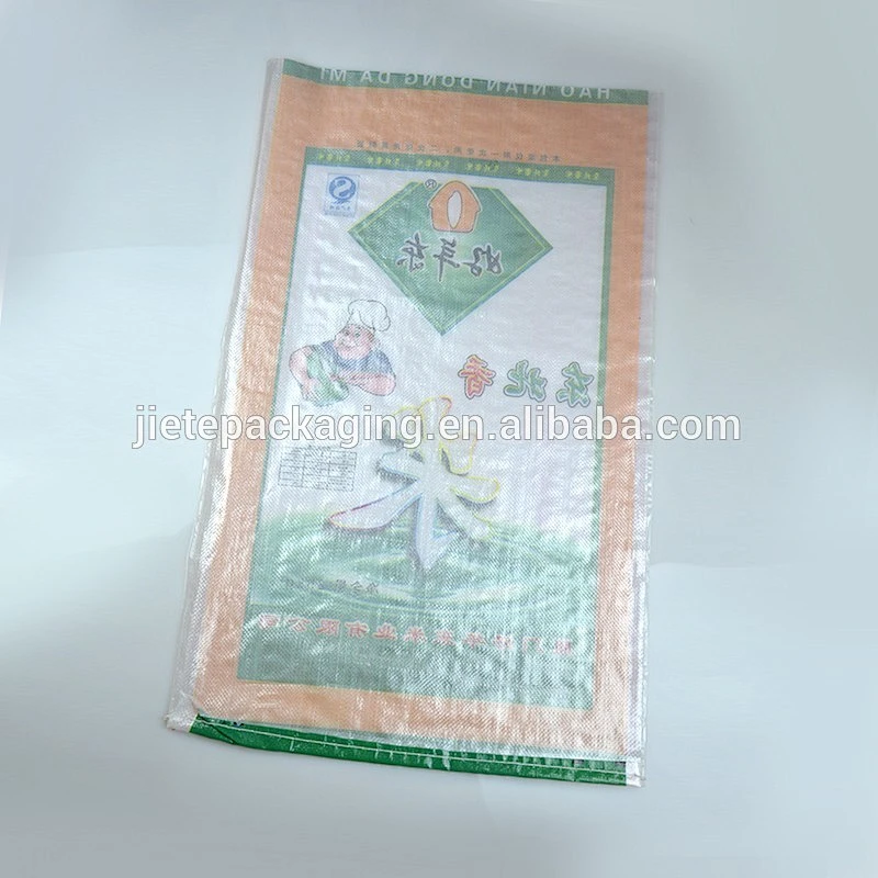 Factory supply poly propylene woven packaging colorful 10kg 25kg rice bags