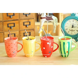Creative with colorful design ceramic coffee mug