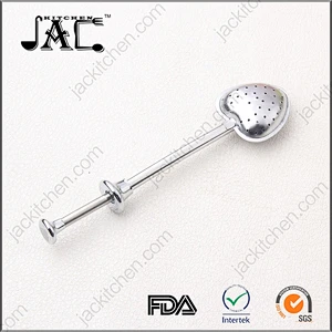 Heart Shape Push Style Tea Infuser Strainer