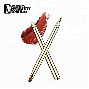 Mini no label empty slim retractable lipstick tube kit makeup brush set distributors package bottom labels logos