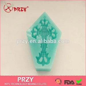 2015 Newest Top Selling Cross Shaped Fondant Silicone Cake Mold