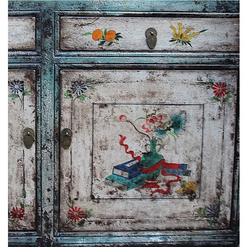 oriental distressed painted furniture for stores use