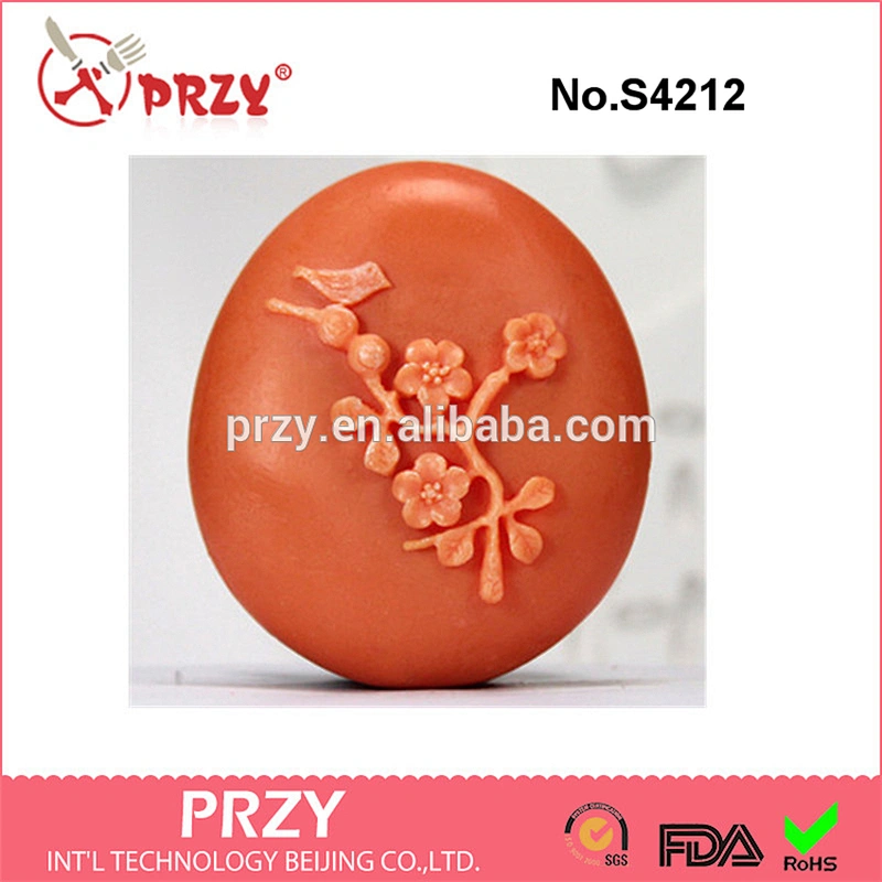 S4212 PRZY Flower and bird - handmade design soap mold silicone soap mold for wholesale