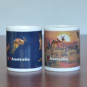 Creative Ceramic Discoloration Cup Customized Pattern Ceramic Coffee Mug Magic Color Changing Mug
