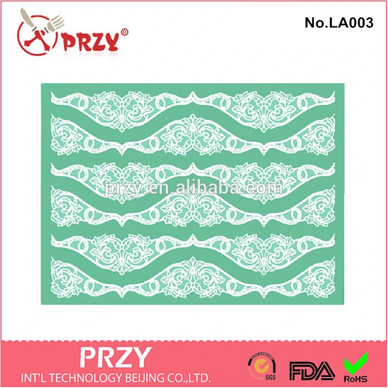 2015 newest hot sale decorative silicone fondant lace mold