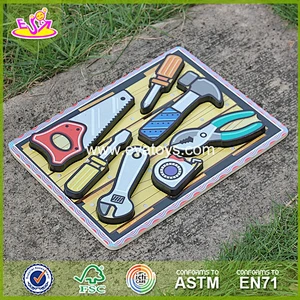 Wholesale cheap kids wooden puzzle toy simple style kids wooden puzzle toy toddler jigsaw bring fun W14D011