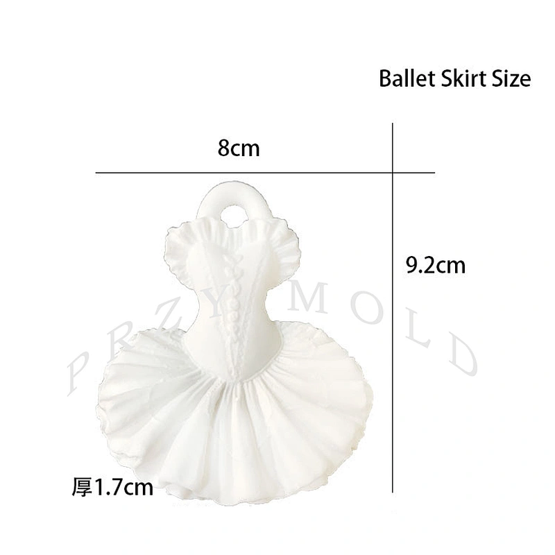S9088 Silicone Ballet Skirt Carrier Solid Aroma Gypsum Fragrance Mold Skirt molds handemade fondant mould