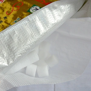 agricultural use foil laminated gold color printing pp woven basmati rice packaging bag 25kg