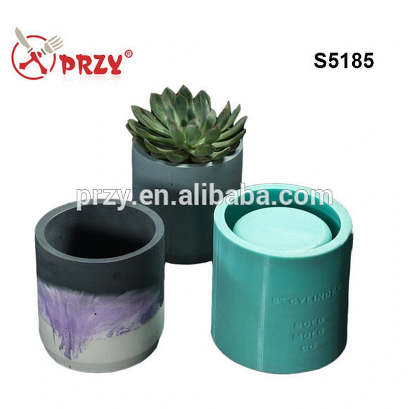 6'' Cylinder Planter Silicone Mold Silicone Vase Mould Silicone Mold For Concrete