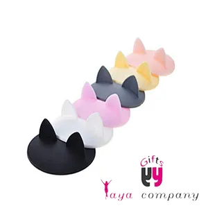 Cute cat ears Silicone FDA Glass coffee lid