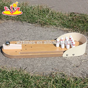 2018 wholesale children's educational puzzle toys wooden mini bowling ball W01A141