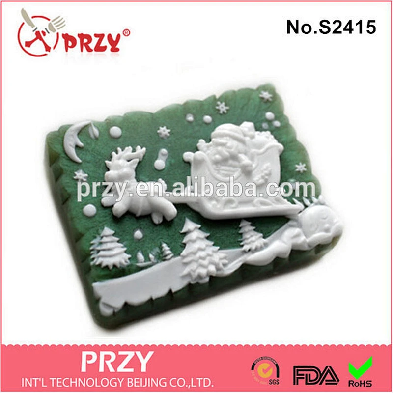 PRZY s2415 Handmade Silicone Reindeer Soap Mold