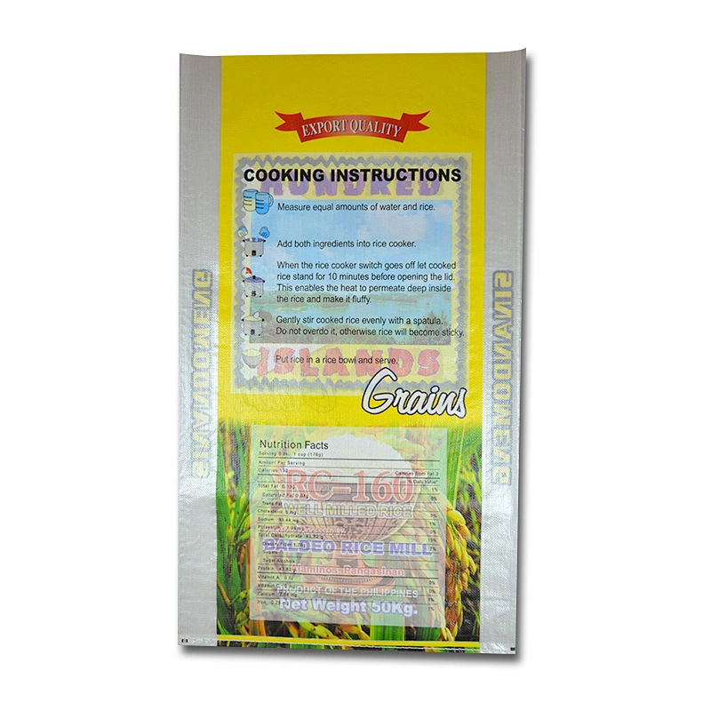 Custom agricultural use of rice bag 50kgpp woven bags