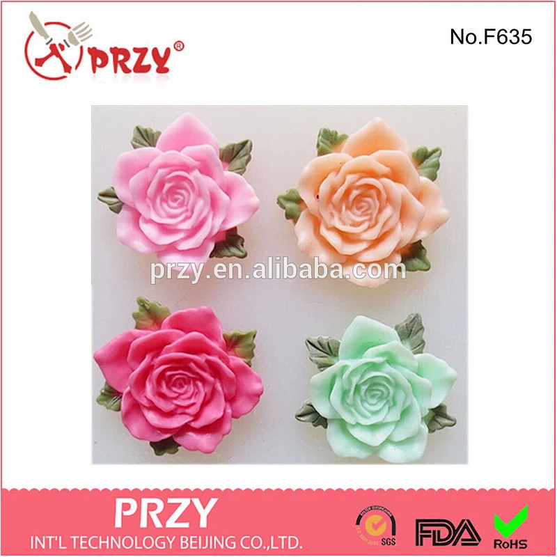 Flower Silicone Mold for Cake , Silicone Rose Cake Mold