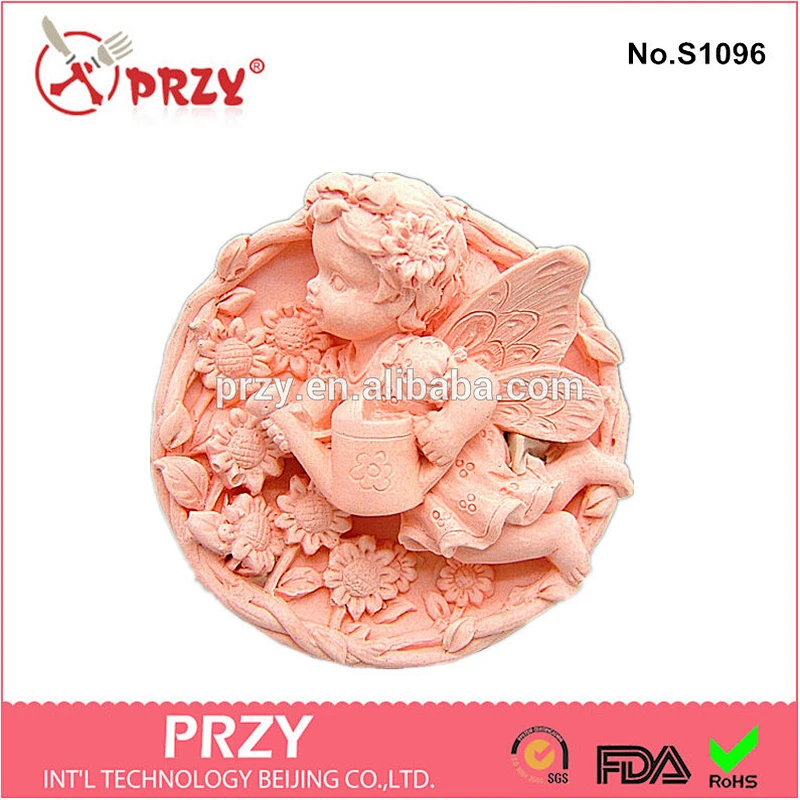 2d silicone Polymer Clay Fairy Girl Bonnie pattern soap mold