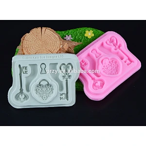 Key to turn sugar cake silicone mold dry pez shape mold cake edge decoration can be customized