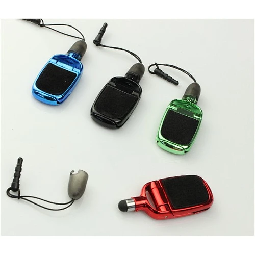 Plastic multi-function stylus, screen wipe, mobile phone stand