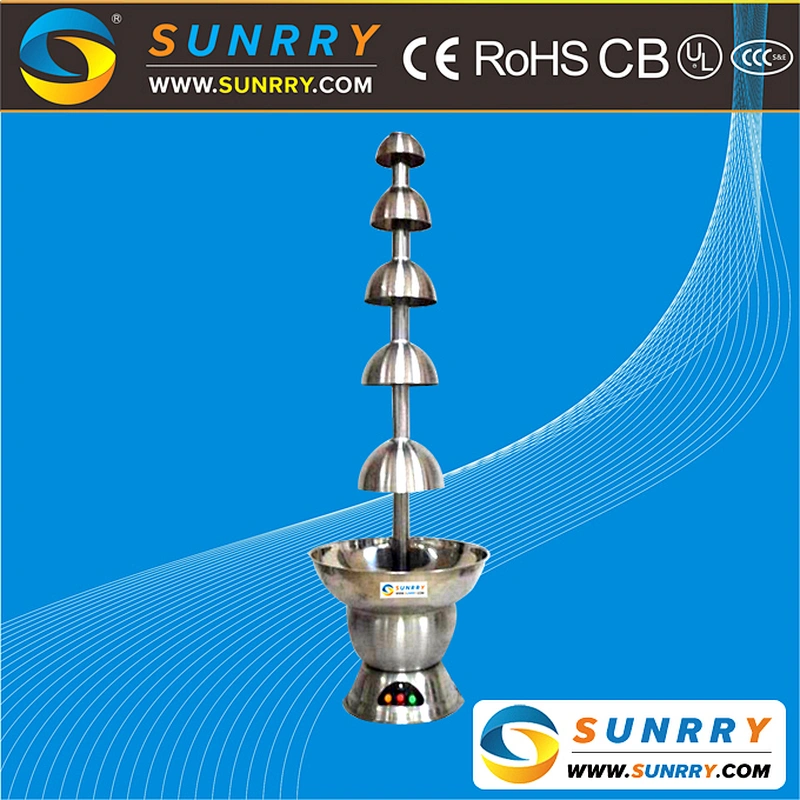 Chocolate fountain prices with 5 layers and stainless steel 304 base chocolate fountain machine in China (SUNRRY SY-CL5)