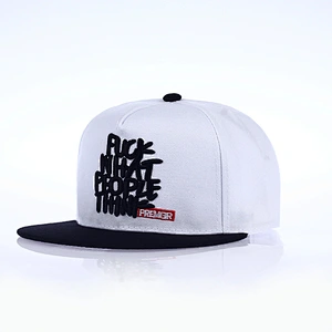 Custom snapback brim 6 panel 3d embroidery snapback hat and cap