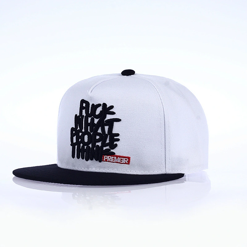 Custom snapback brim 6 panel 3d embroidery snapback hat and cap
