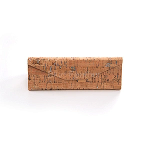 Cork PU Leather Triangle Folding eyeglass sunglass case