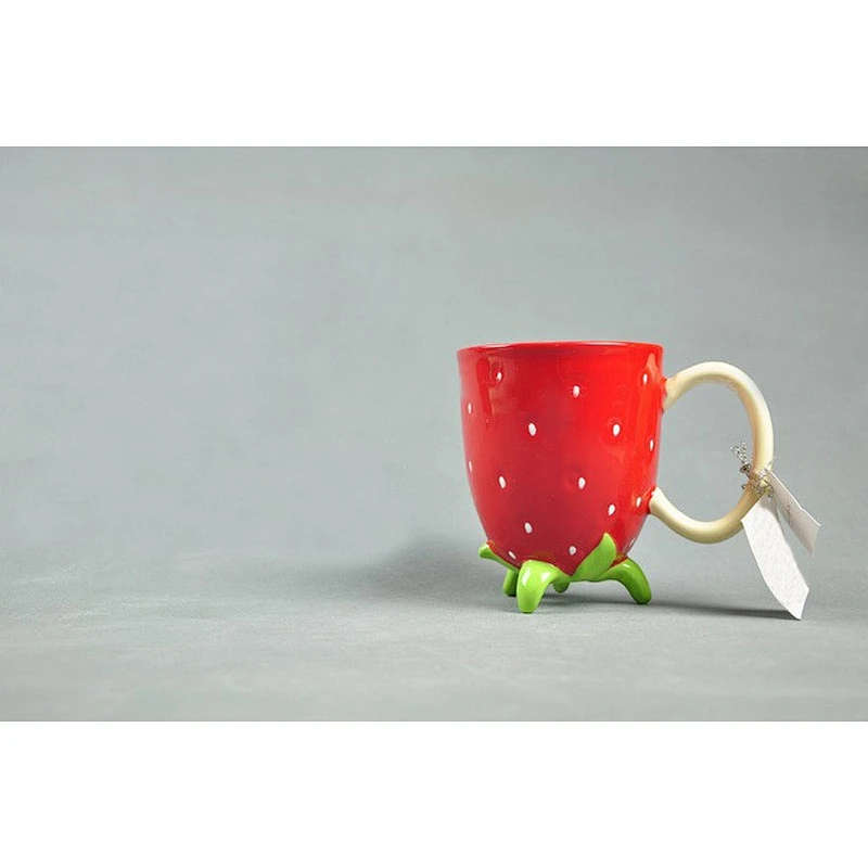 Strawberry porcelain cup