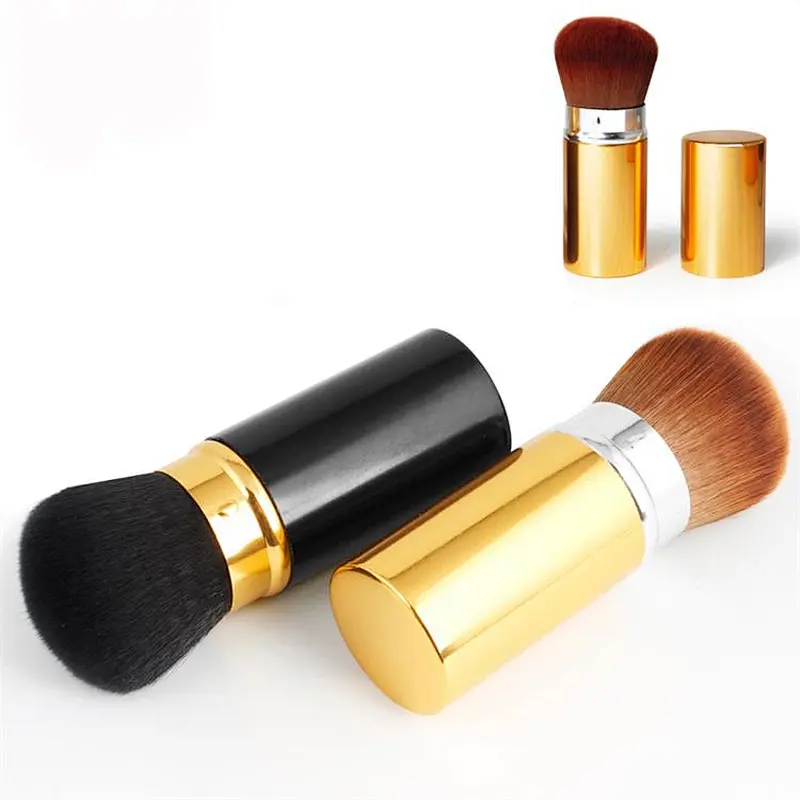 Wholesale high quality cosmetic makeup brush professional private label retractable blush powder make up brush