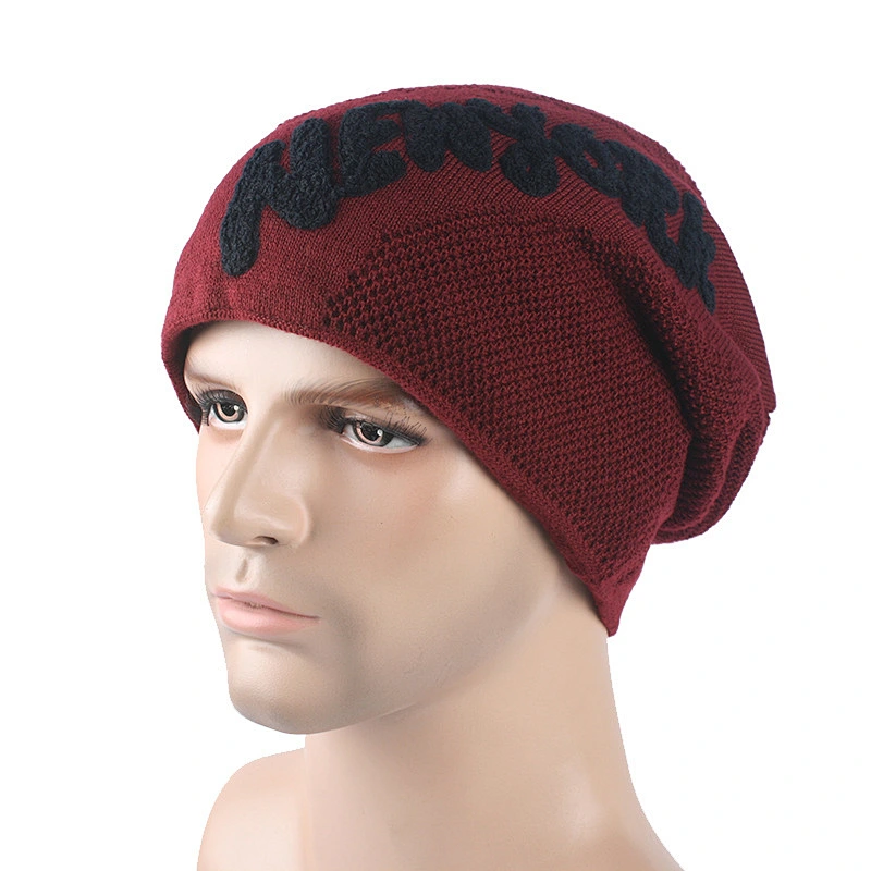 Solid Male Beanies Women Hats Casual Polyester Men's Hats Knit Knitted Hats