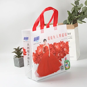 China wholesale big white non woven folding reusable shopping bag