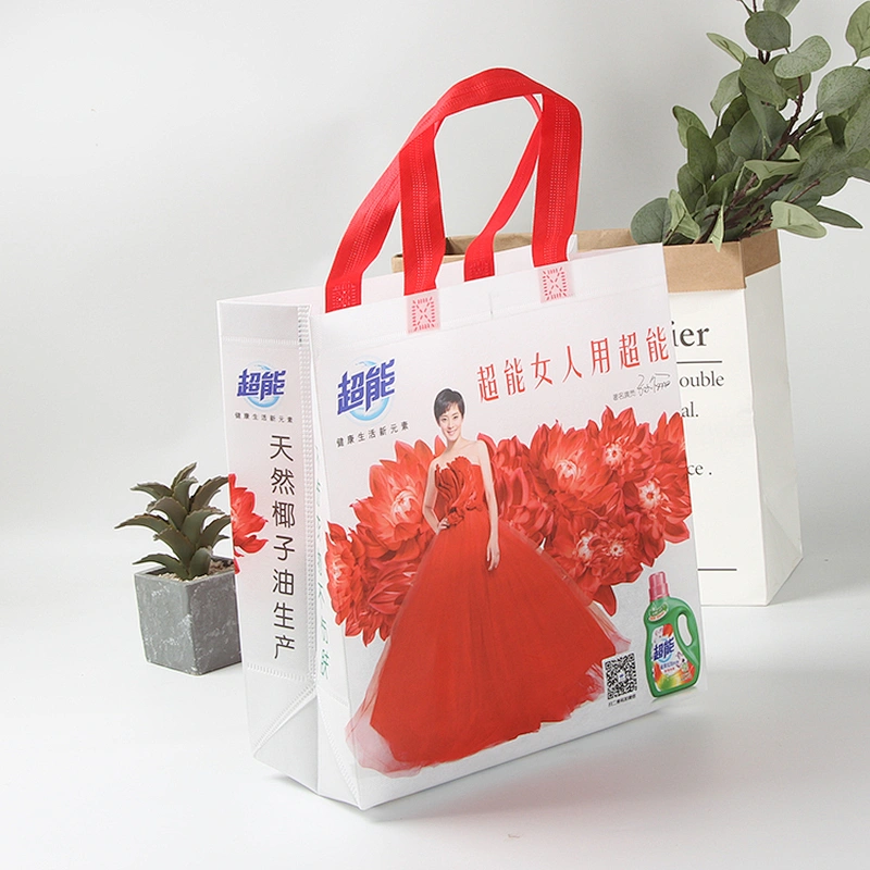 China wholesale big white non woven folding reusable shopping bag