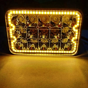 Lightech DOT Truck 45W LED Work Light Red Blue White Yellow Square Angle Eye 4X6 led headlight