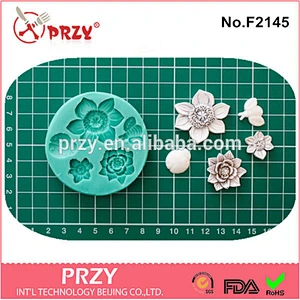 F2145 PRZY lotus silicone mold cake decorating tools