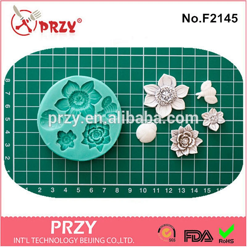 F2145 PRZY lotus silicone mold cake decorating tools