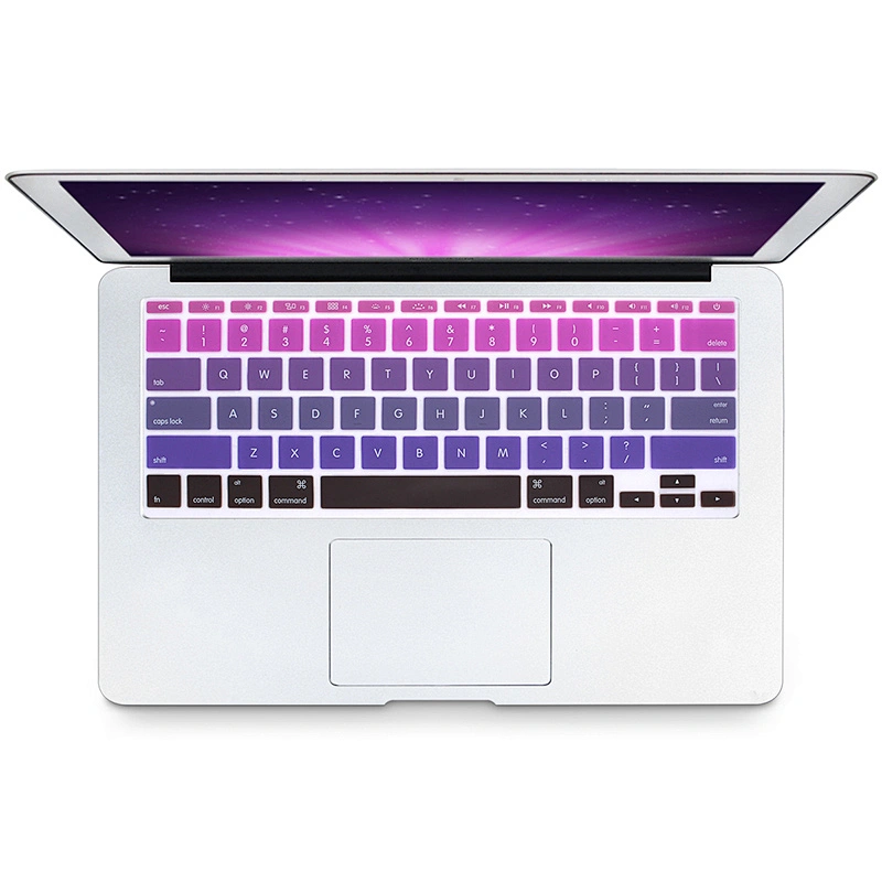 English Silicone Rainbow Keyboard Protector custom silicone keyboard cover for Macbook Air 11 for mackbook pro keyboard cover