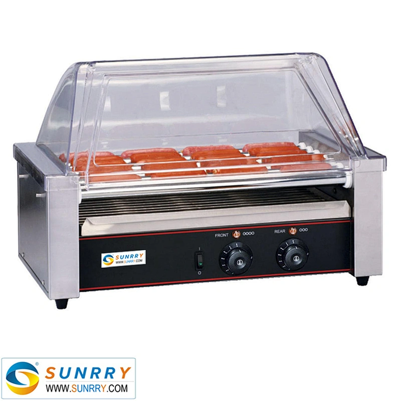 Electric hot dog roller machine with 5 rollers and cover automatic hot dog grill roller (SUNRRY SY-HD5)