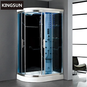 K-7073A China Foshan Factory Good Glass D Shape Bathroom Steam Shower