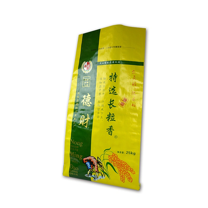 Transparent plastic bopp laminated pp woven rice bag for wheat seed 20kg25kg