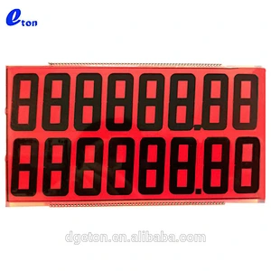 custom size segment 16 digit 7 segment LCD display for fuel dispenser