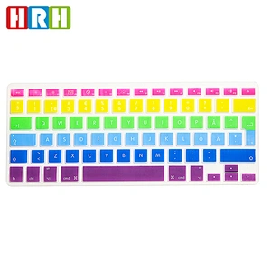 Dust-proof Slim Rainbow Silicone laptop swedish custom silicone for mac air book 13 European Version 2018 new air keyboard cove