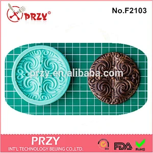 F2103 PRZY Sugarcraft Vintage CupCake Topper Silicone Mould