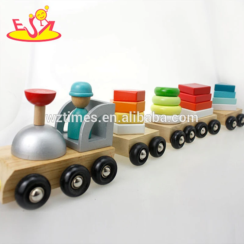 Wholesale newest wooden pull blocks car toy hot sale kids wooden pull blocks car toy creative wooden pull blocks car toy W04A270