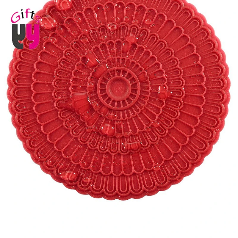 custom silicone tea cup mat rose gold cup mat