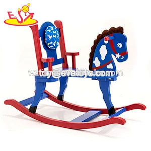 Wholesale newest wooden baby giraffe rocking horse teaching aid wooden giraffe rocking horse W16D025
