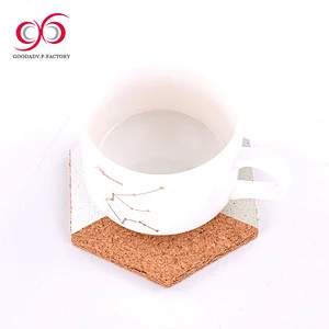 OEM manufacturer blank wood coasters cork back mdf cork backed wooden coaster