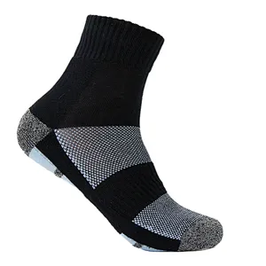 cotton free terry jacquard non slip sport socks