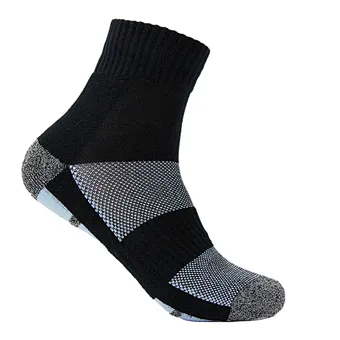 cotton free terry jacquard non slip sport socks