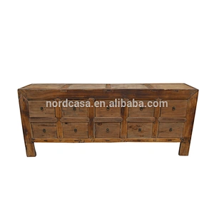 china antique provincial reclaimed wood cabinet with 10 drawers