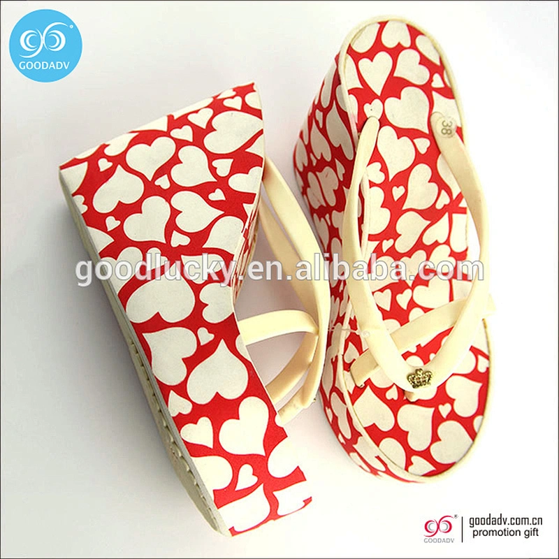 Guangdong high heel flip flops 2016 new design eva wedge flip flops for women